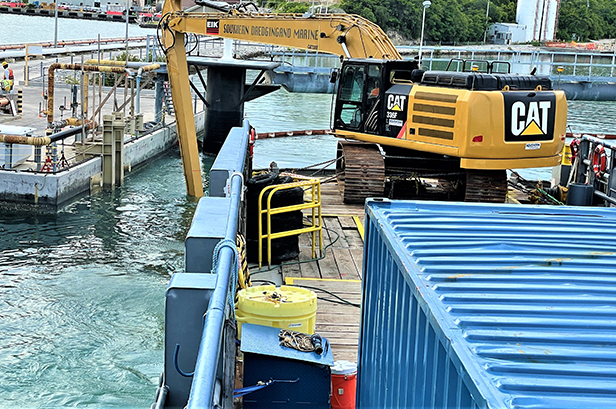 Dredging marine dock